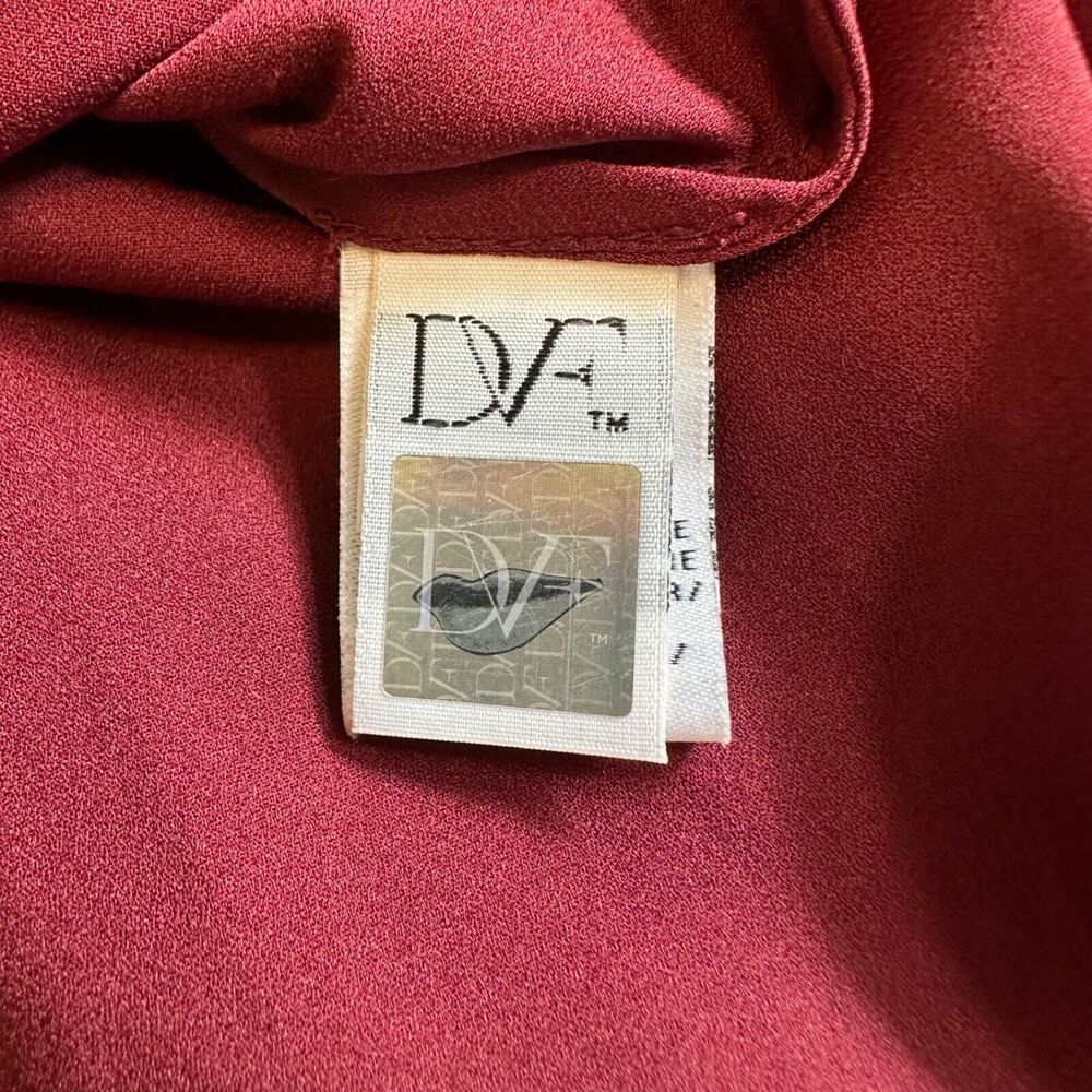 Diane Von Furstenberg ASO Zoey Dutch ALICIA Ballet Rose Garnet Wrap Dress Sz 0 - Picture 11 of 16